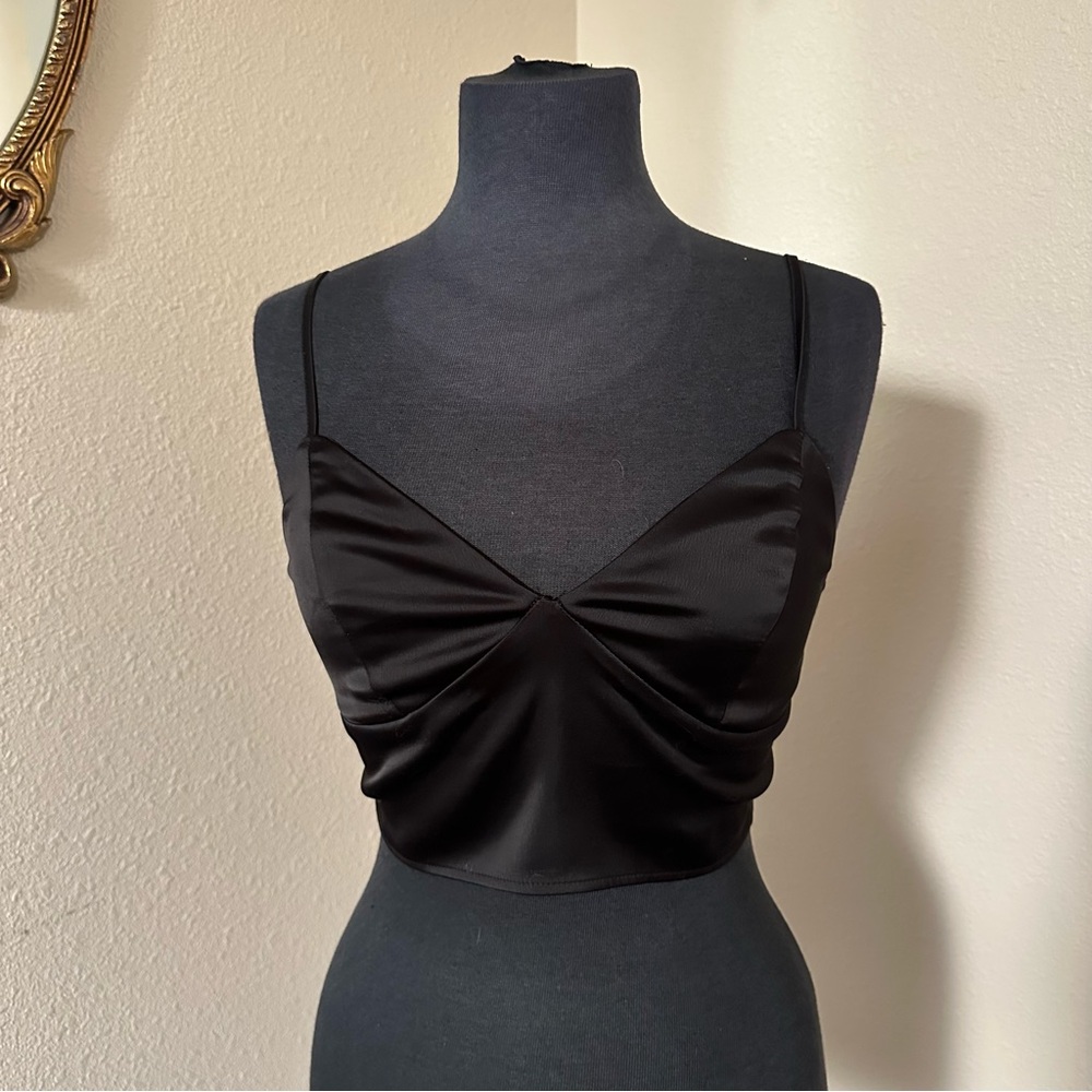 GARAGE Cropped black tanktop S